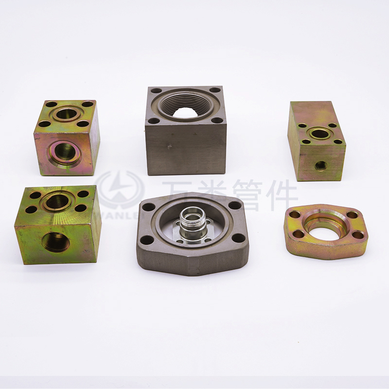 Flange valve block