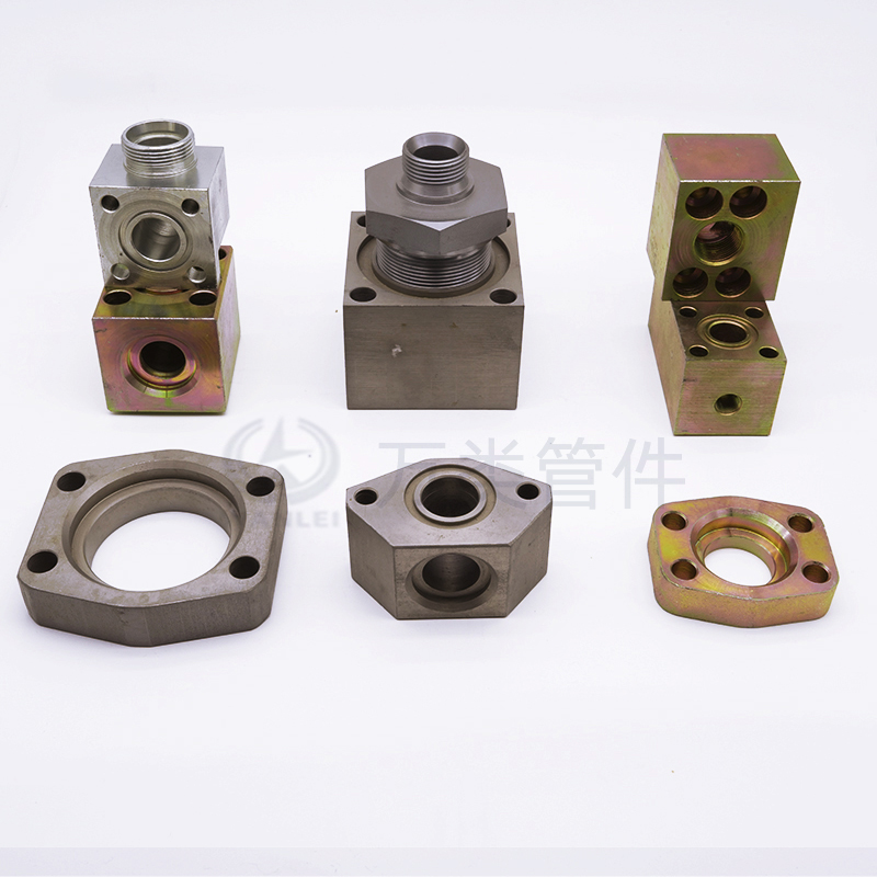 Flange valve block